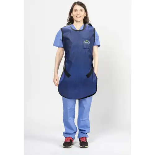 Flow Technician Apron, Small, Lead Free, Antimicrobial Blue