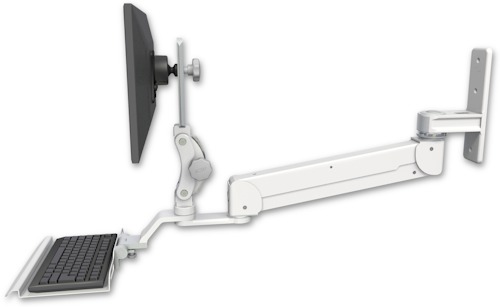 AccessMount™ Elite 5120 Paralink single arm LCD wall mount with a 12" keyboard tray