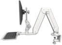AccessMount™ Elite 5216 short Paralink double arm LCD desk clamp with a 12" keyboard tray