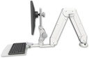 AccessMount™ Elite 5216 short Paralink double arm LCD desk mount with a 12" flat keyboard tray