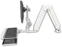 AccessMount™ Elite 5216 short Paralink double arm LCD desk mount with a wrist-rest keyboard tray