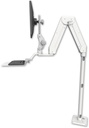 AccessMount™ Elite 5216 short Paralink double arm LCD with a 36" floor pedestal and a 12" flat keyboard tray