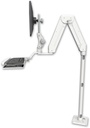 AccessMount™ Elite 5216 short Paralink double arm LCD with a 36" floor pedestal and a wrist-rest keyboard tray
