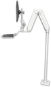 AccessMount™ Elite 5216 short Paralink double arm LCD with a 48" floor pedestal and a wrist-rest keyboard tray