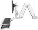 AccessMount™ Elite 5216 short Paralink double arm LCD mount for a 2" pole with a wrist-rest keyboard tray
