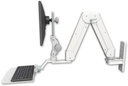 AccessMount™ Elite 5216 short Paralink double arm LCD wall mount with a 12" flat keyboard tray