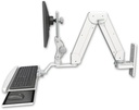 AccessMount™ Elite 5216 short Paralink double arm LCD wall mount with a wrist-rest keyboard tray