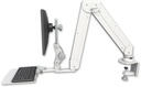 AccessMount™ Elite 5220 Paralink double arm LCD desk clamp with a 12" flat keyboard tray