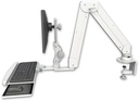 AccessMount™ Elite 5220 Paralink double arm LCD desk clamp with a wrist-rest keyboard tray