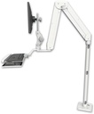 AccessMount™ Elite 5220 Paralink double arm LCD with a 36" floor pedestal and a wrist-rest keyboard tray
