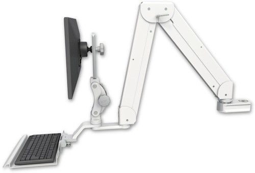 AccessMount™ Elite 5220 Paralink double arm LCD mount for a 2" pole with a 12" keyboard tray