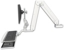 AccessMount™ Elite 5220 Paralink double arm LCD mount for a 2" pole with a wrist-rest keyboard tray
