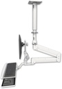 AccessMount™ Elite 6220 double arm LCD drop-ceiling mount with 12" adjustment and a wrist-rest keyboard tray