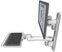 AccessMount™ ErgoVision 65 LCD mount on a 19" wall track with separate arms, a 12" keyboard tray, and an 11" arm