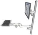 AccessMount™ ErgoVision 65 LCD mount on a 36" wall track with separate arms, a 12" paralink keyboard tray, and an 11" arm