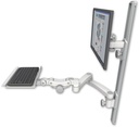 AccessMount™ ErgoVision 65 LCD mount on a 36" wall track with separate arms, a 12" paralink keyboard tray, and a 20" double-arm