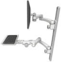 AccessMount™ ErgoVision 65 LCD mount on a 36" wall track with separate arms, a 12" paralink keyboard tray, and two 20" double-arms