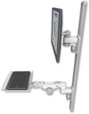AccessMount™ ErgoVision 65 LCD mount on a 36" wall track with separate arms and a 12" paralink keyboard tray