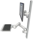 AccessMount™ ErgoVision 65 LCD mount on a 36" wall track with separate arms, a 12" keyboard tray, and a 20" double-arm