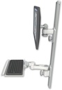 AccessMount™ ErgoVision 65 LCD mount on a 36" wall track with separate arms, a 12" keyboard tray, and an 6" arm