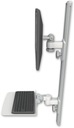AccessMount™ ErgoVision 65 LCD mount on a 36" wall track with separate arms and a 12" flat keyboard tray