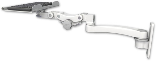 AccessMount™ 12" paralink keyboard tray wall mount and an 11" arm