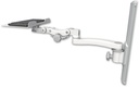 AccessMount™ 12" flat paralink keyboard tray mount on a 19" wall track slider and an 11" arm
