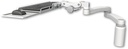 AccessMount™ Paralink keyboard tray w/ wrist rest bend desk mount, a 5" riser, and a 20" double-arm