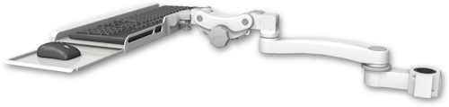 AccessMount™ Paralink keyboard tray w/ wrist rest bend mount for a 1.5" pole and an 11" arm