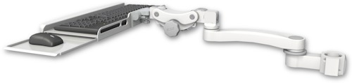 AccessMount™ Paralink keyboard tray w/ wrist rest bend mount for a 2" pole and an 11" arm