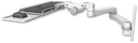 AccessMount™ Paralink keyboard tray w/ wrist rest bend wall mount and a 20" double-arm