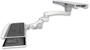 AccessMount™ Paralink keyboard tray w/ wrist rest bend mount on a ProSlide 28" track slider and an 11" arm