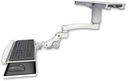 AccessMount™ Paralink keyboard tray w/ wrist rest bend mount on a ProSlide 28" track slider, a 3" riser, and an 11" arm