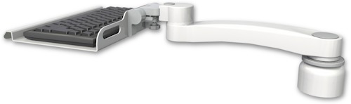 AccessMount™ 12" keyboard tray desk mount, a 1" riser, and an 11" arm