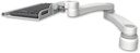 AccessMount™ 12" keyboard tray desk mount, a 1" riser, and a 20" double-arm