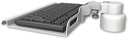 AccessMount™ 12" keyboard tray desk mount and a 1" riser