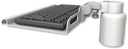 AccessMount™ 12" keyboard tray desk mount and a 3" riser