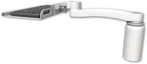 AccessMount™ 12" keyboard tray desk mount, a 5" riser, and an 11" arm