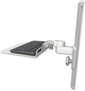 AccessMount™ 12" flat keyboard tray mount on a 19" wall track slider