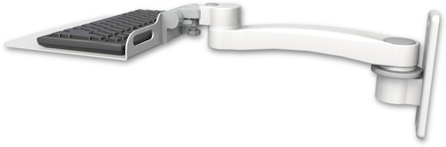 AccessMount™ 12" flat keyboard tray wall mount and an 11" arm