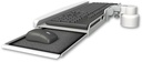 AccessMount™ Wrist-rest keyboard tray desk mount and a 1" riser