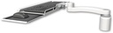 AccessMount™ Wrist-rest keyboard tray desk mount, a 3" riser, and an 11" arm