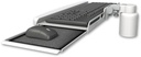 AccessMount™ Wrist-rest keyboard tray desk mount and a 3" riser