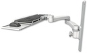 AccessMount™ Wrist-rest keyboard tray mount on a 19" wall track slider and a 20" double-arm