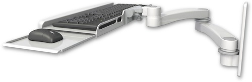 AccessMount™ Wrist-rest keyboard tray wall mount and a 20" double-arm