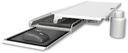 AccessMount™ Work surface tray and slide-out keyboard tray desk mount and a 3" riser