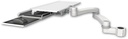 AccessMount™ Work surface tray and slide-out keyboard tray mount for a 1.5" pole and a 20" double-arm