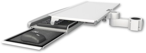 AccessMount™ Work surface tray and slide-out keyboard tray mount for a 1.5" pole