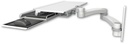 AccessMount™ Work surface tray and slide-out keyboard tray wall mount and a 20" double-arm