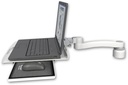 AccessMount™ Laptop tray with slider desk mount, a 1" riser, and an 11" arm